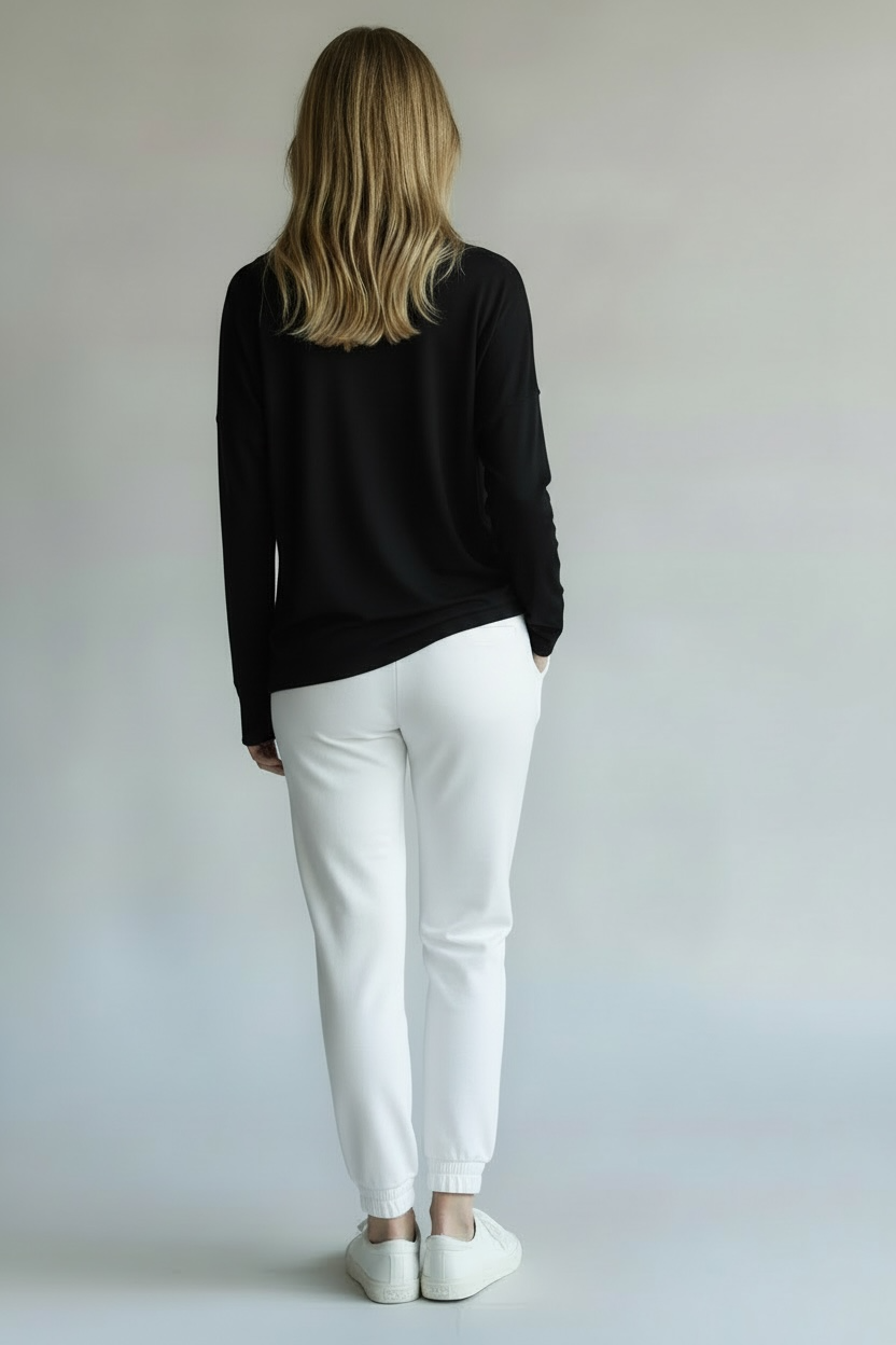 Women's Long Sleeve Raw Hem
