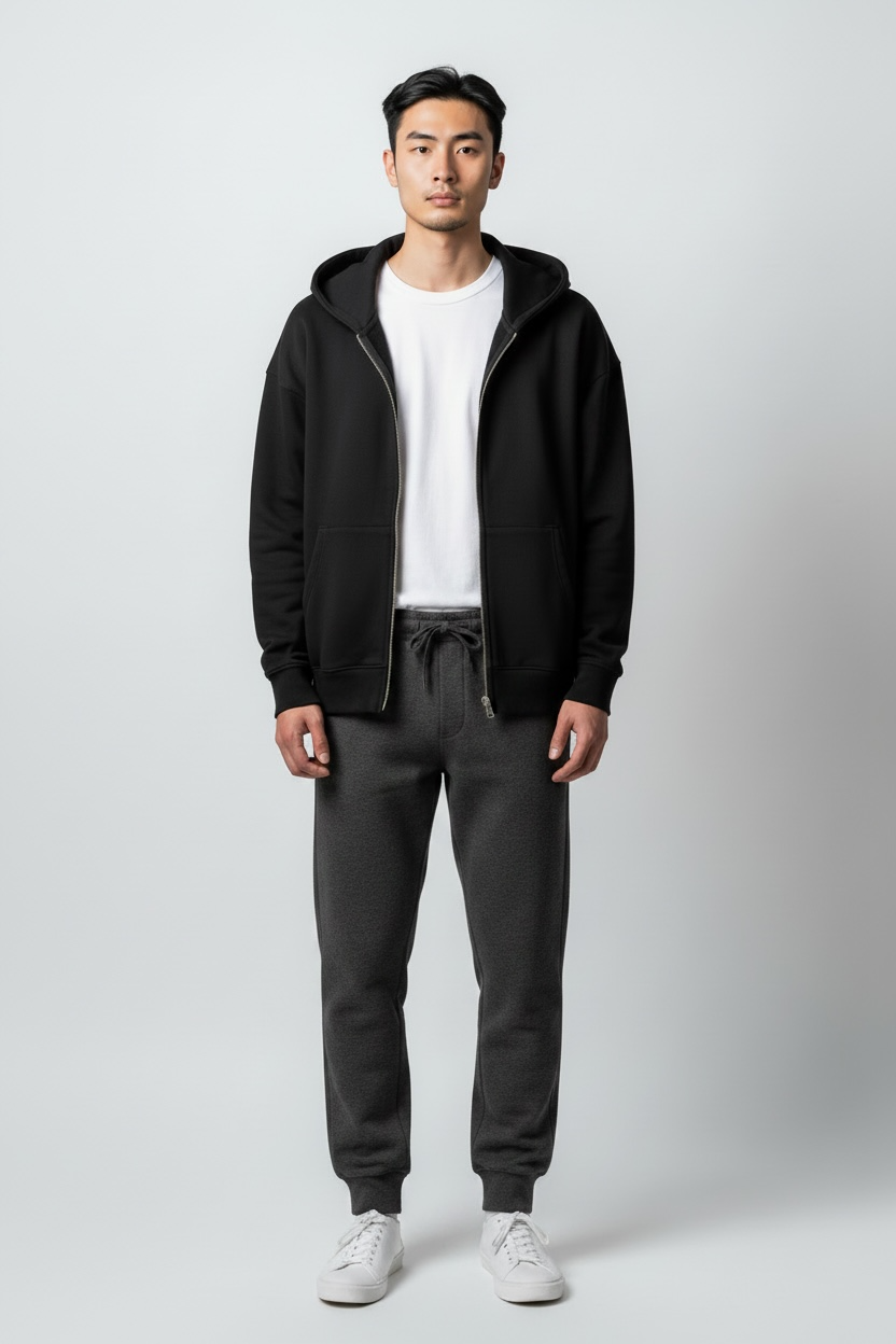 Men's Hooded Zip-up Sweatshirt
