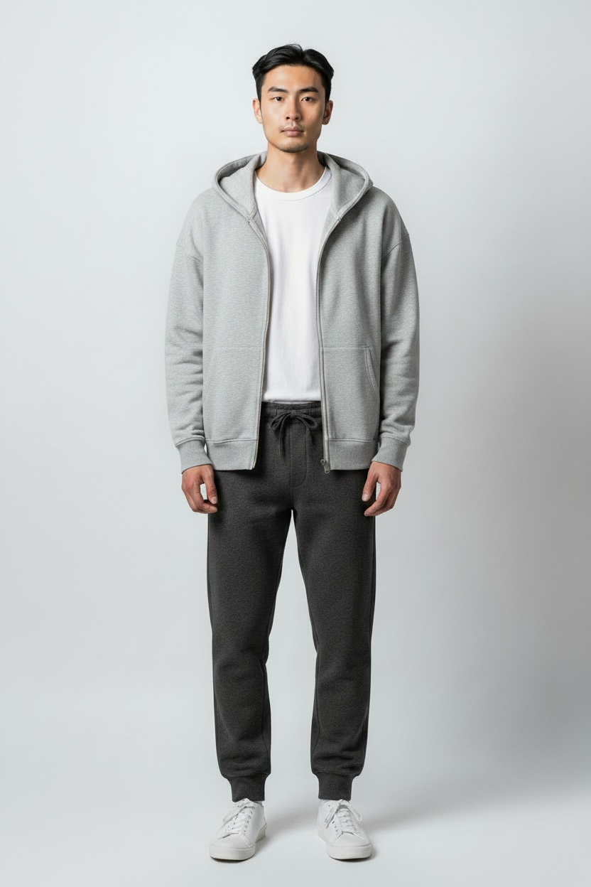Men's Hooded Zip-up Sweatshirt