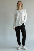 Women's Long Sleeve Raw Hem
